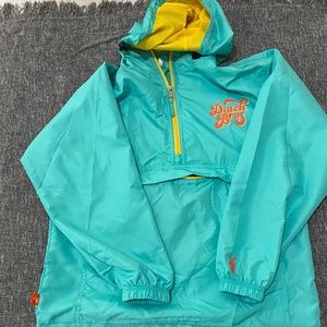 NEVER WORN Blue Dutch Bros Rain Jacket